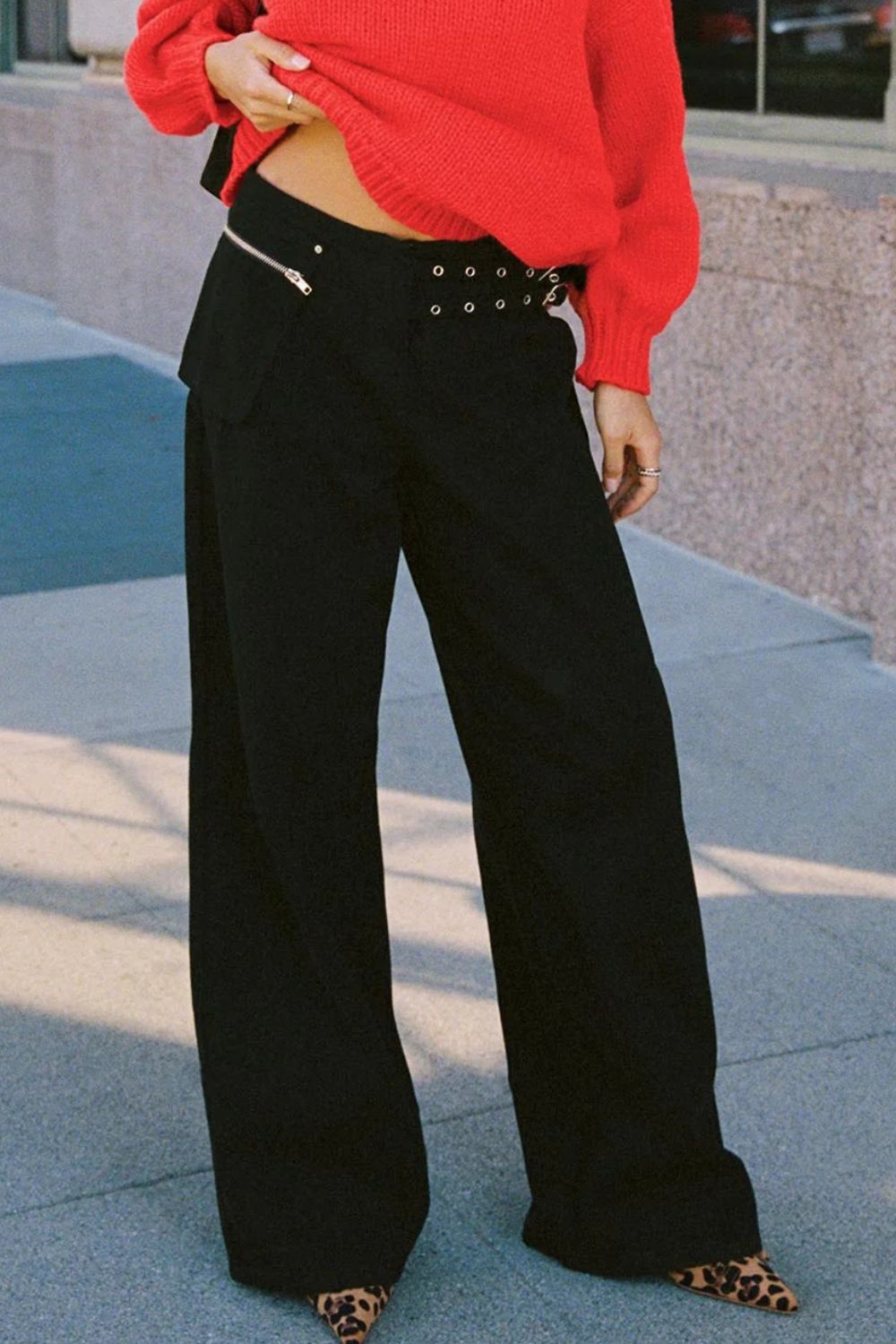 Wide Leg Jeans with Pockets