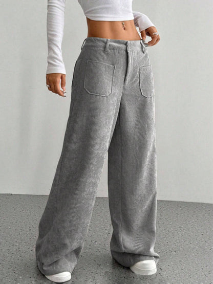 Wide Leg Pants with Pockets