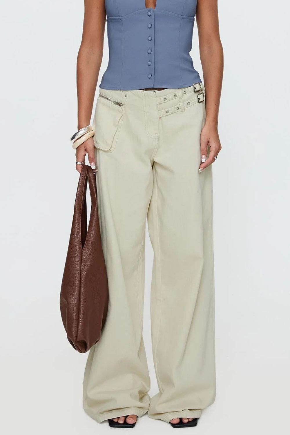 Wide Leg Jeans with Pockets