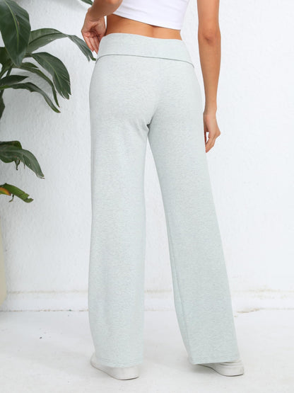 Elastic Waist Wide Leg Pants